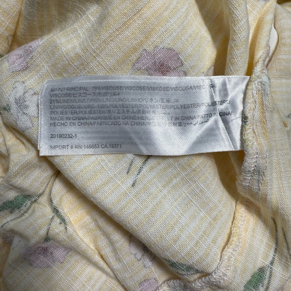 Finders Keepers Limoncello Floral Linen Strapless Bodycon Dress Sz M Easter - Picture 15 of 15